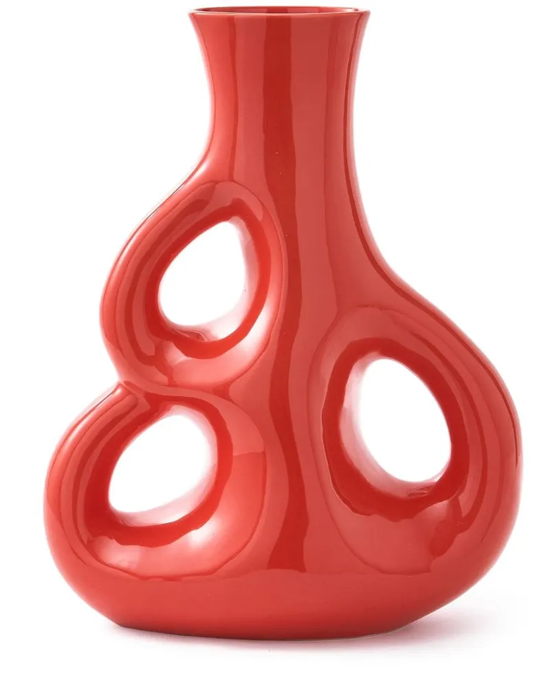 POLSPOTTEN Three Ears Vase aus Keramik (50,5cm x 38cm Rot