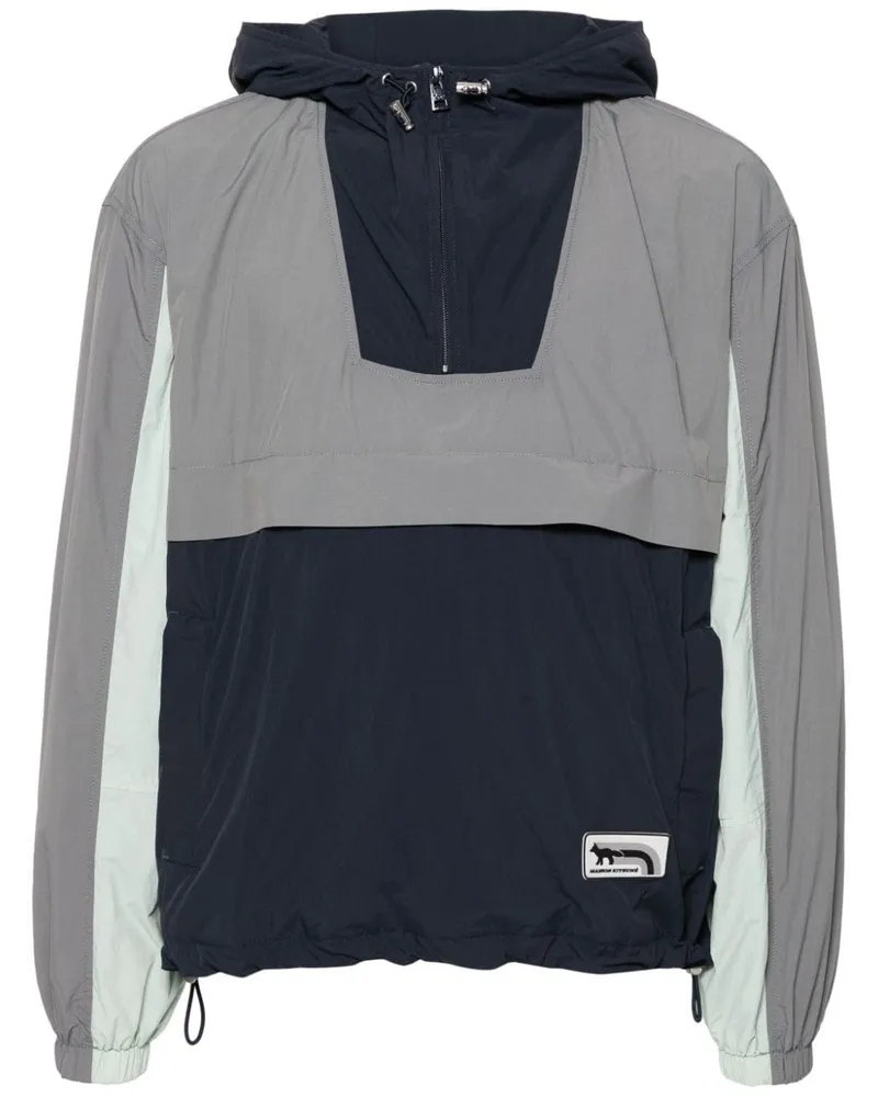 Kitsuné Windbreaker aus Funktionsstoff Blau