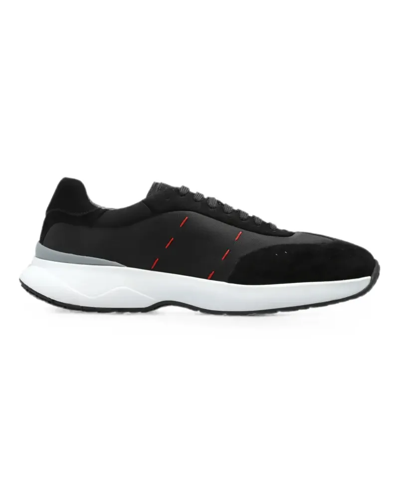 Kiton suede-panelled sneakers - Schwarz Schwarz