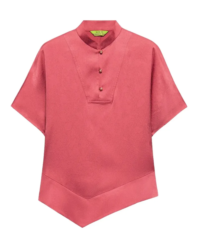 Shanghai Tang jacquard-effect frog-button top - Rosa Rosa