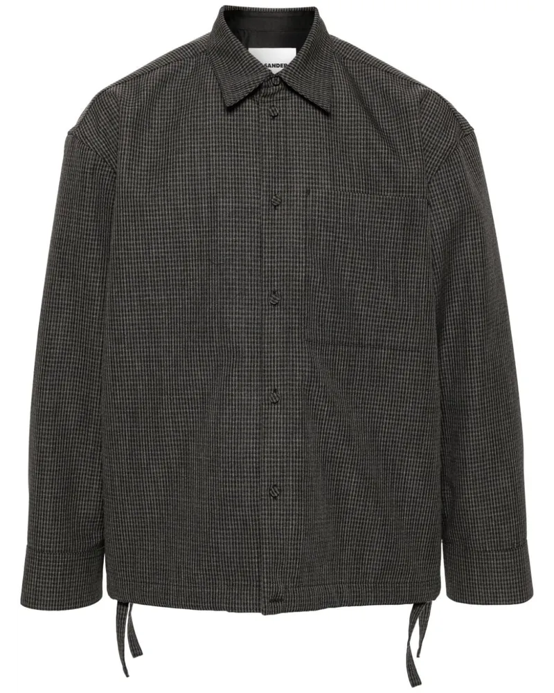 Jil Sander Gestreifte Hemdjacke - Grau Grau
