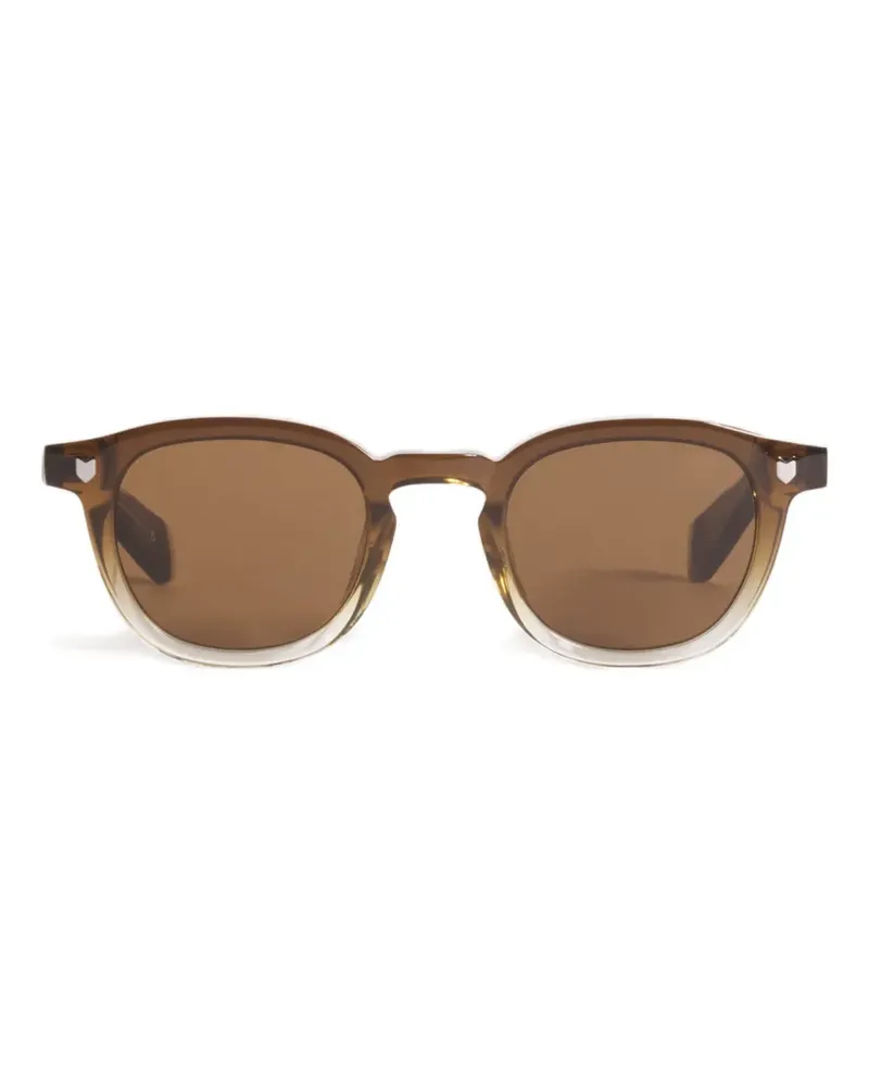 Kitsuné x A. Society Camille round-frame sunglasses - Braun Braun