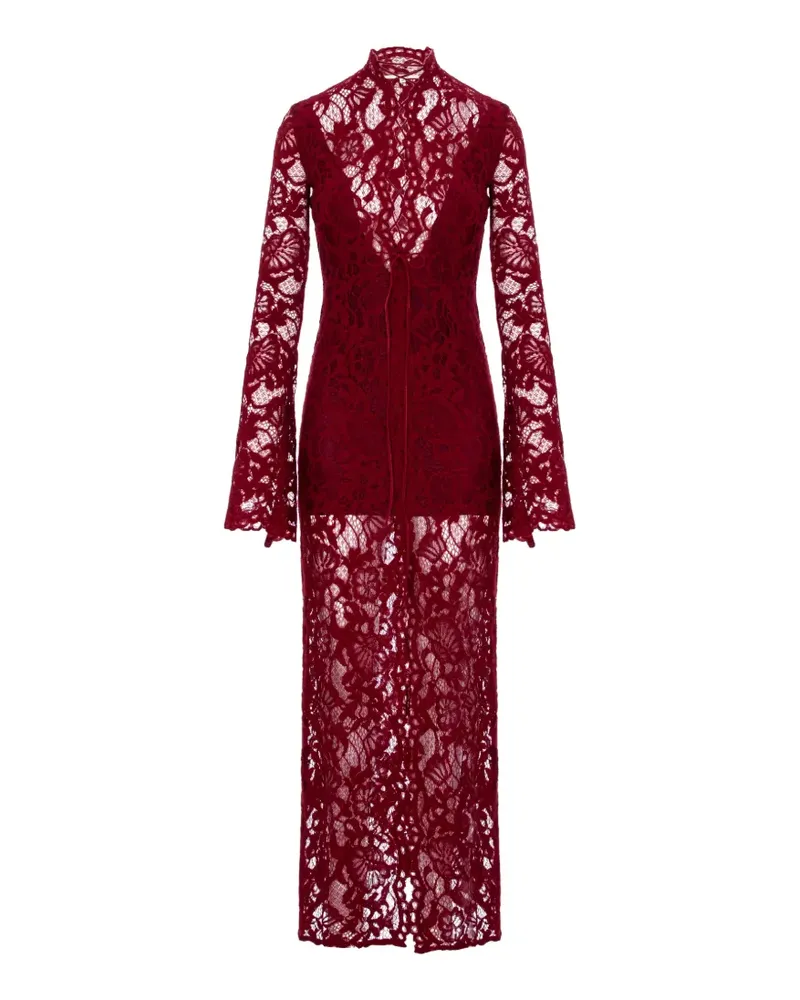 MANURÍ Sally lined maxi dress - Rot Rot