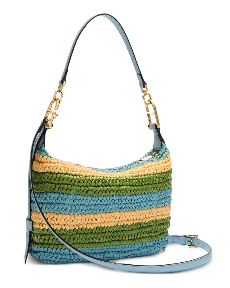 Furla striped chain shoulder bag - Grün Grün