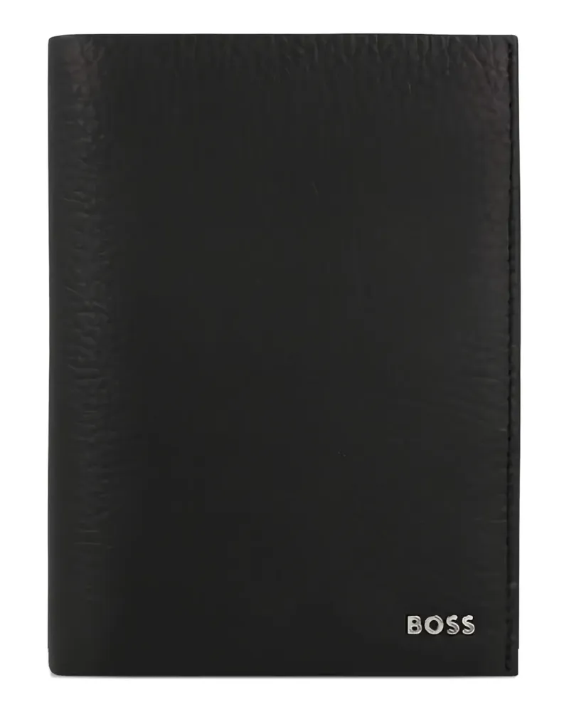 HUGO BOSS Texturiertes Portemonnaie - Schwarz Schwarz