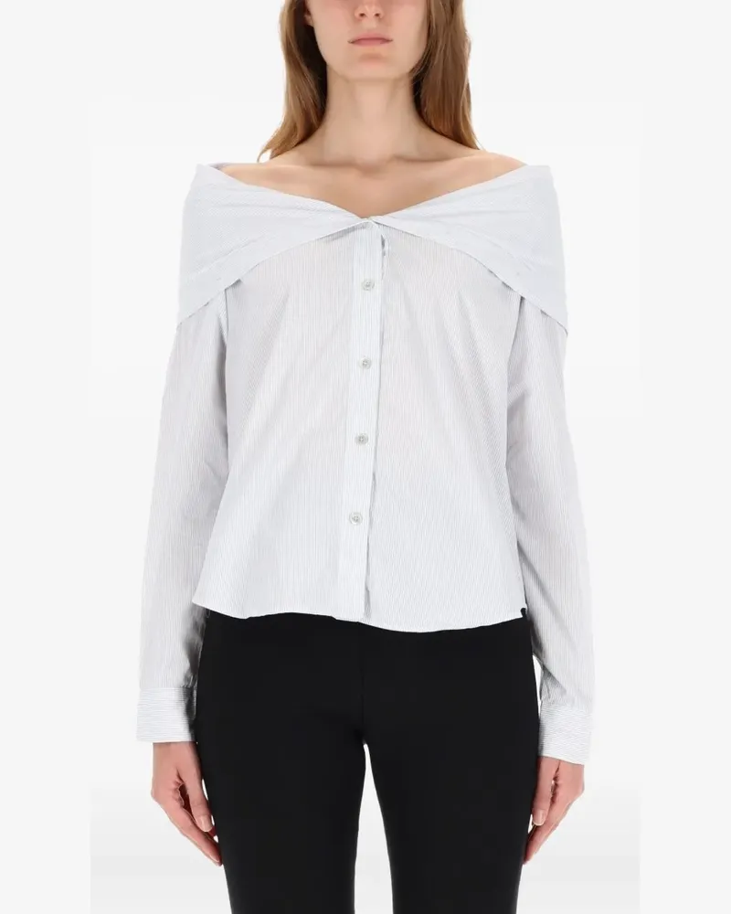 Our Legacy cotton off-shoulder shirt - Weiß Weiß