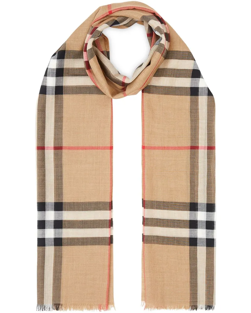 Burberry Leichter Karoschal - Nude Nude