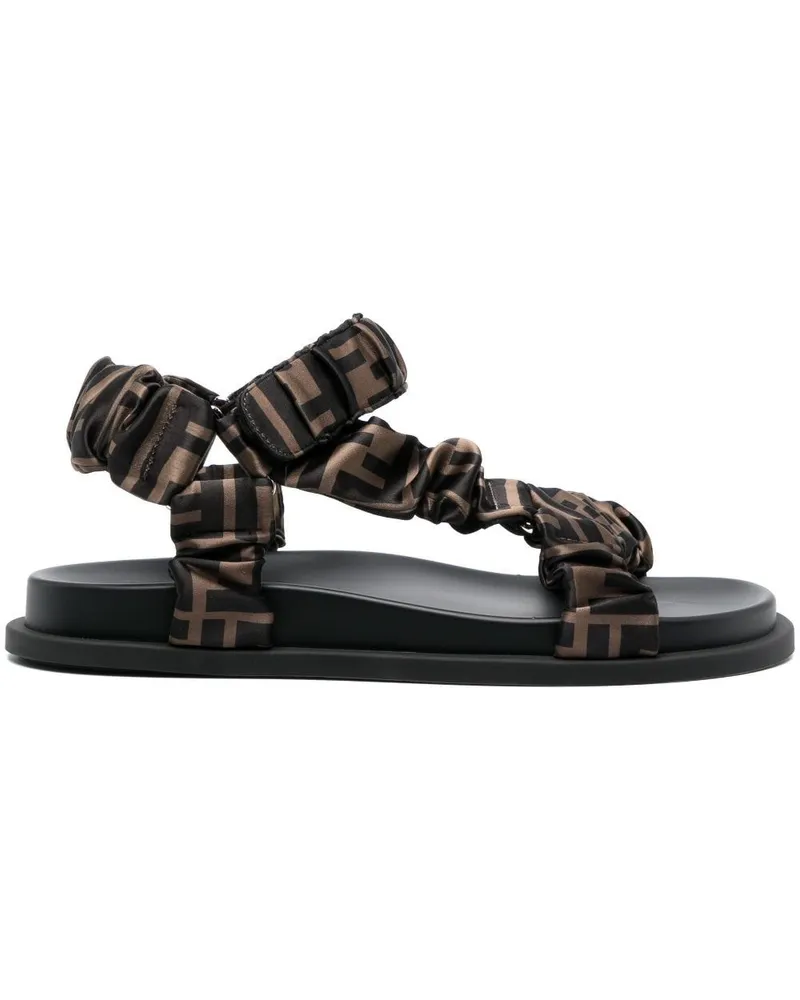 Fendi Sandalen mit FF-Print - Nude Nude