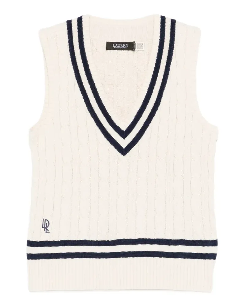 Ralph Lauren striped V-neck vest - Nude Nude