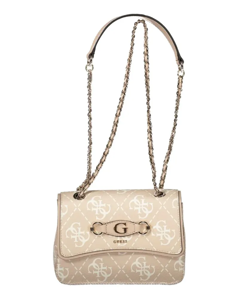 Guess logo-plaque shoulder bag - Nude Nude