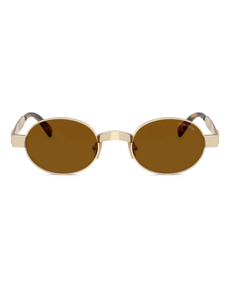 Miu Miu oval-frame sunglasses - Gold Gold