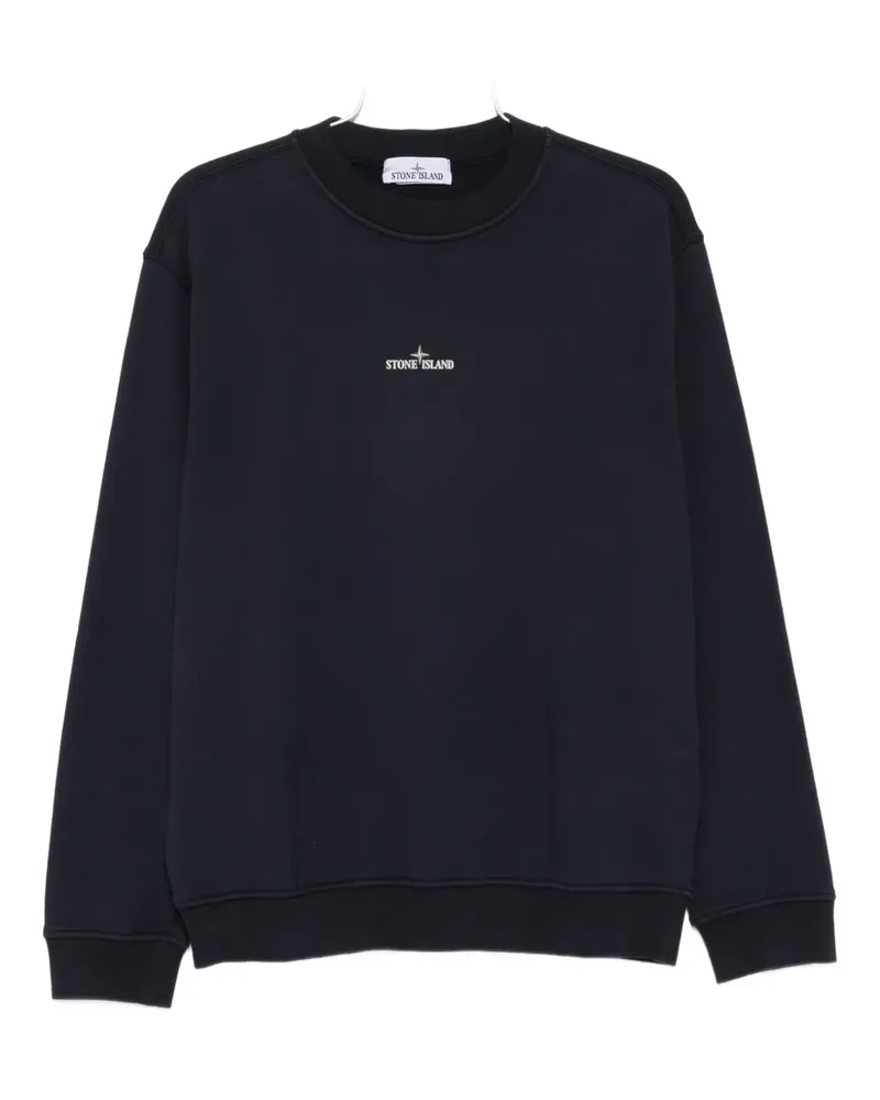 Stone Island Sweatshirt mit Logo-Stickerei - Blau Blau