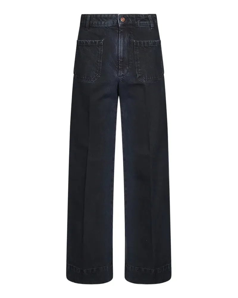 Victoria Beckham patch-pocket wide-leg jeans - Schwarz Schwarz