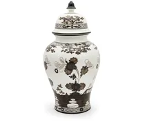Große Potiche Vase aus Porzellan - Weiß