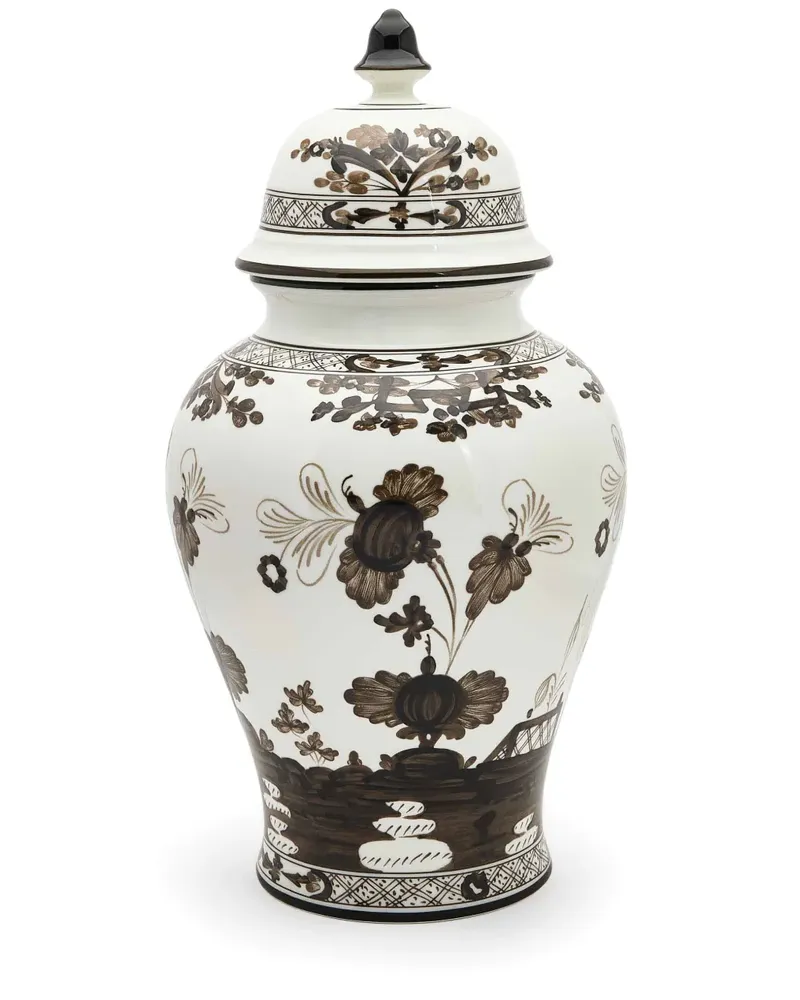 Ginori 1735 Große Potiche Vase aus Porzellan - Weiß Weiß