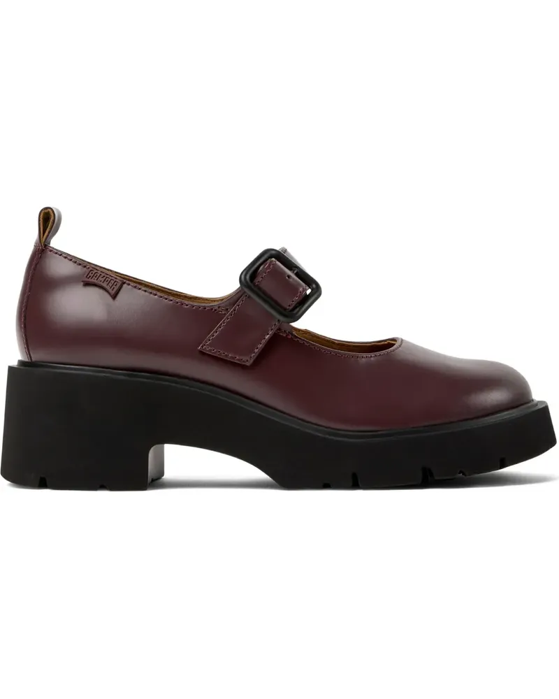 Camper Milah Plateau-Pumps mit Schnallenriemen 54mm - Rot Rot