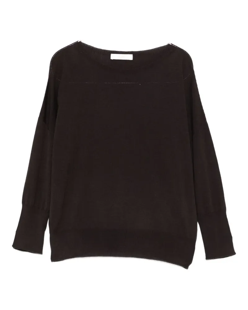 Incotex boat-neck three-quarter sleeve sweater - Braun Braun