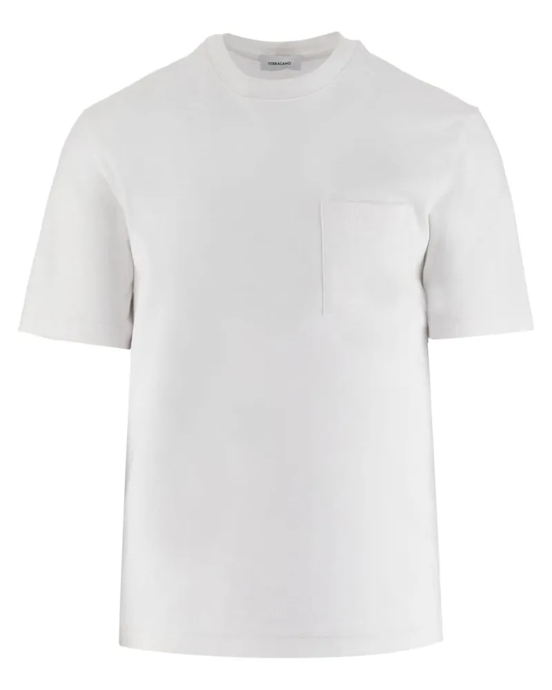 Ferragamo T-Shirt mit Streifendetail - Weiß Weiß