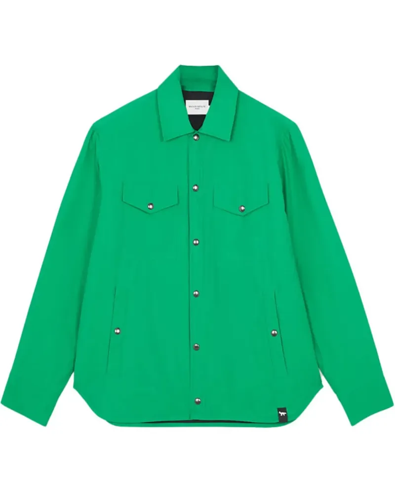 Kitsuné Gefütterte Hemdjacke - Grün Grün