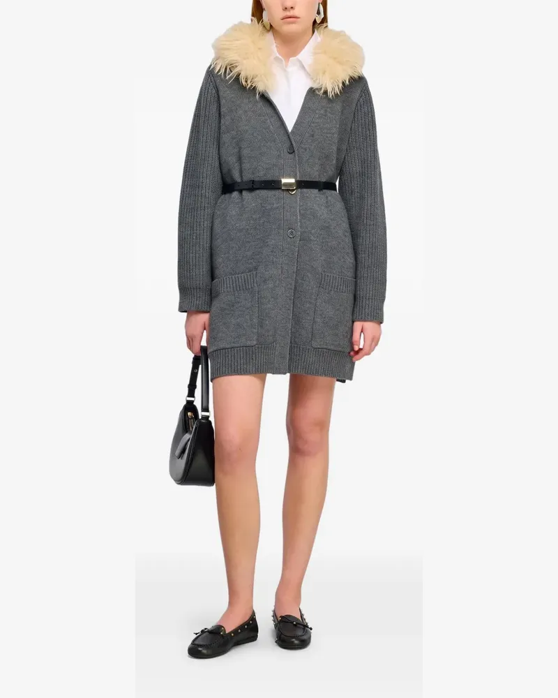 Semicouture Trudi gerippter Mantel - Grau Grau