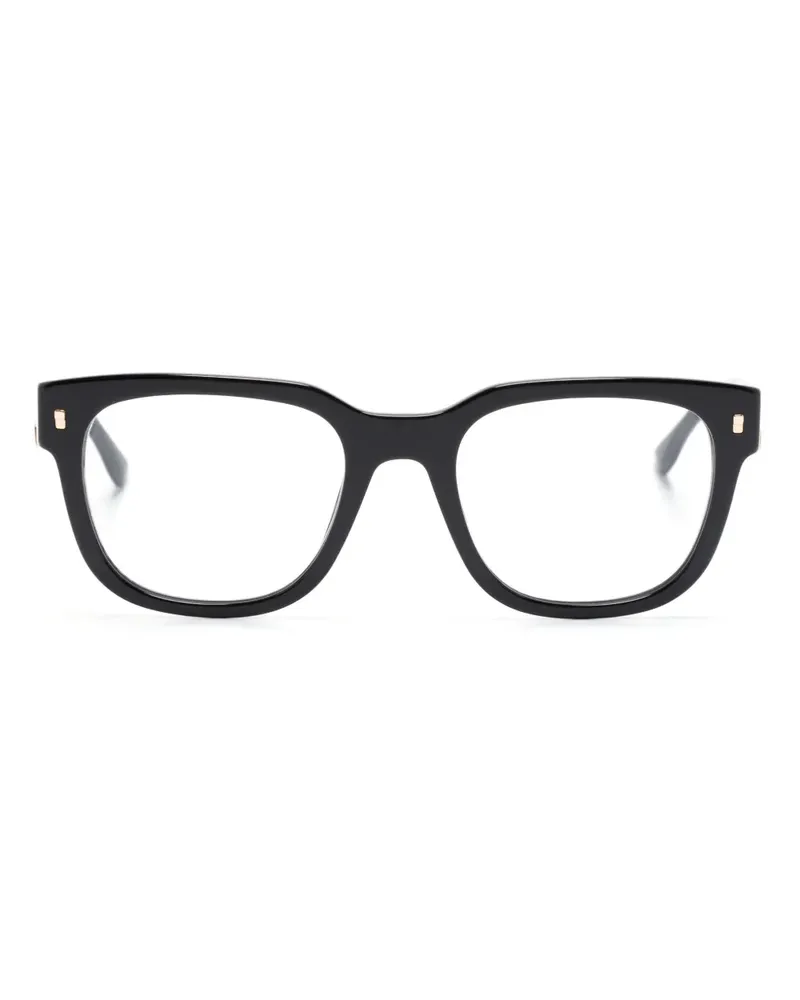 Dsquared2 Eckige Brille mit Glanzoptik - Schwarz Schwarz