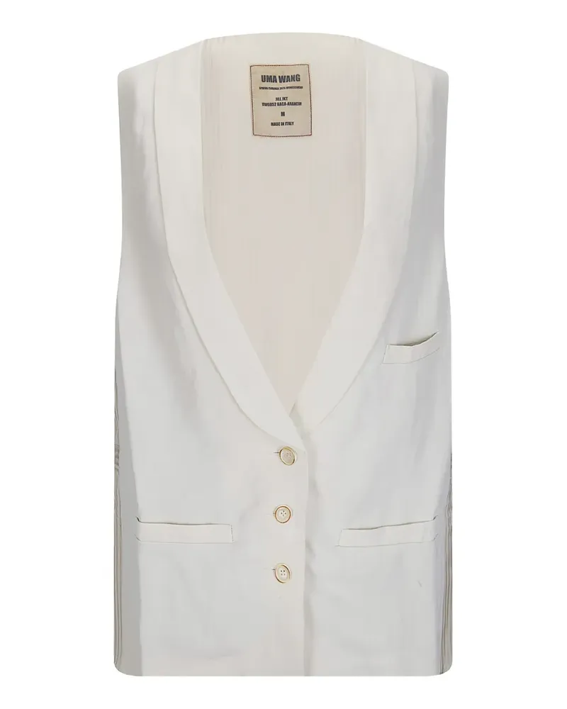 Uma Wang Jill shawl-lapel waistcoat - Weiß Weiß