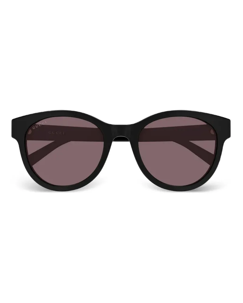 Gucci Sonnenbrille mit Logo - Schwarz Schwarz