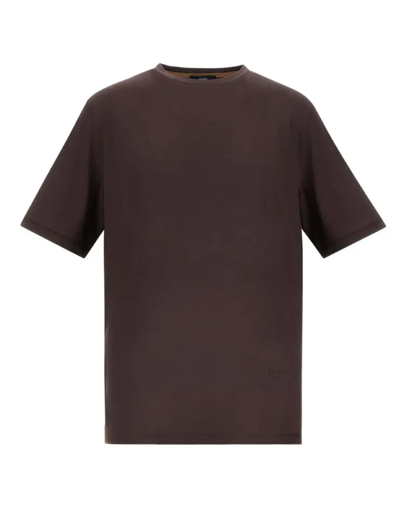 Herno T-Shirt aus Wolljersey - Braun Braun