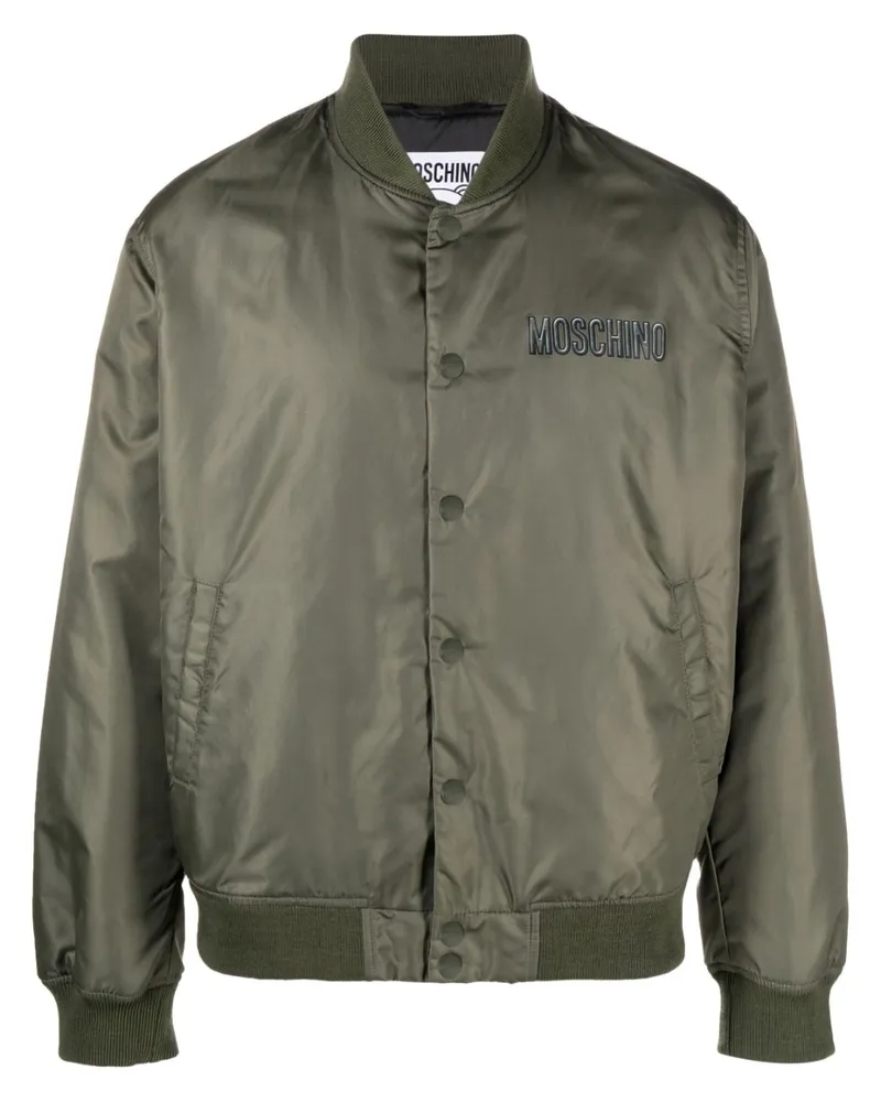Moschino Bomberjacke mit Logo-Print - Grün Grün