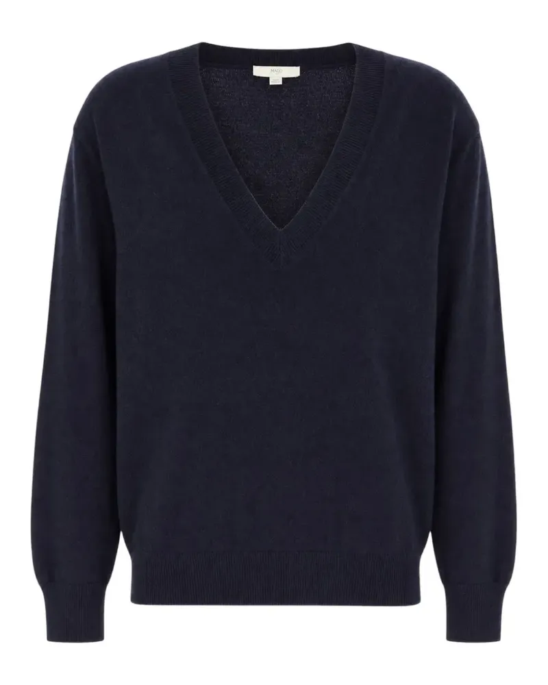 Malo V-neck cashmere sweater - Blau Blau