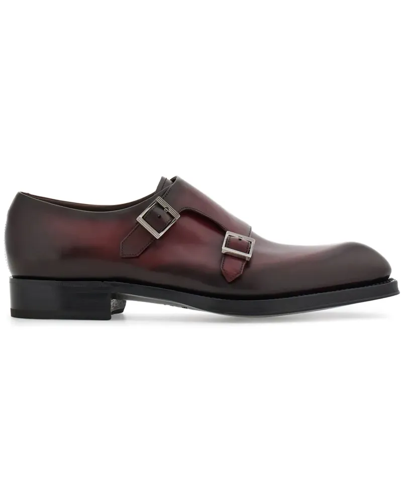 Ferragamo Monk-Schuhe mit Doppelriemen - Rot Rot