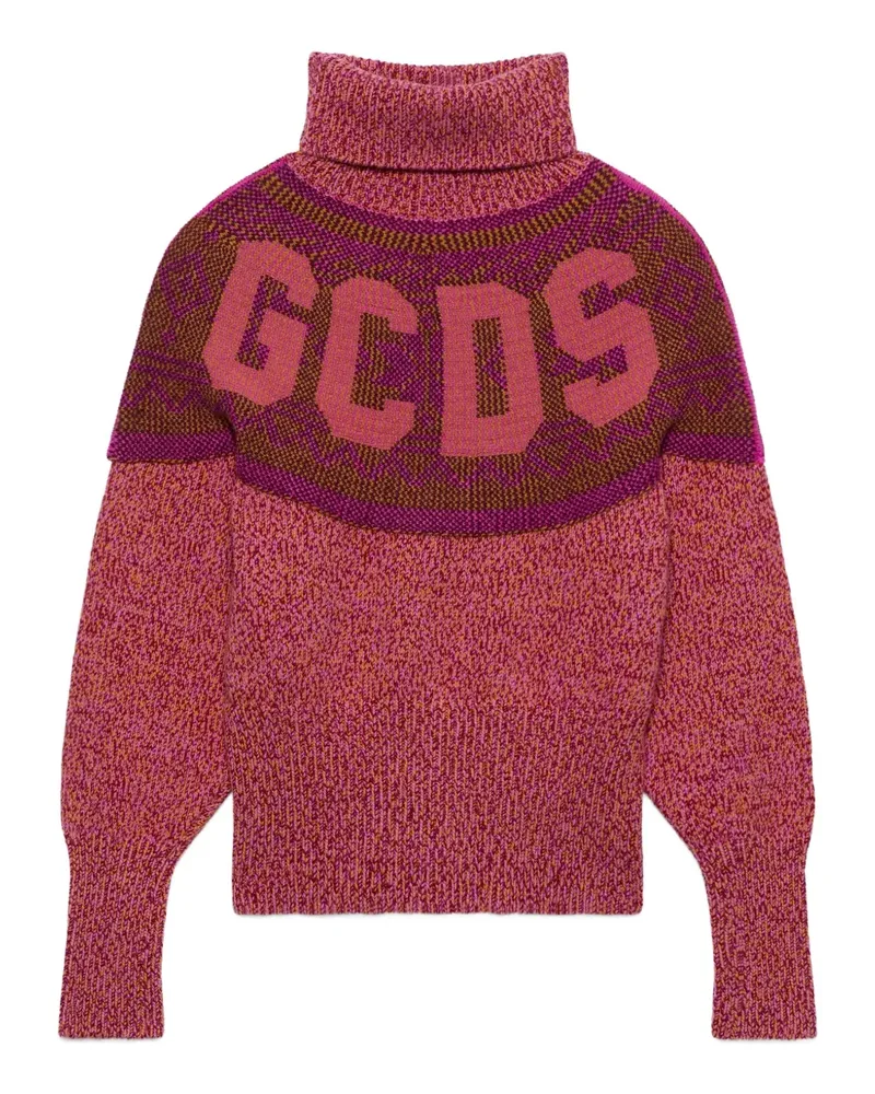 GCDS Strickpullover mit Rollkragen - Rot Rot
