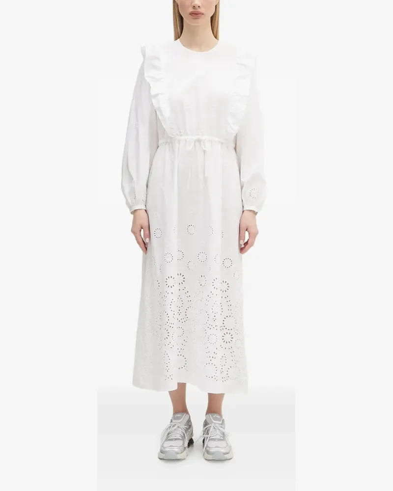 A.P.C. Ginger Midikleid mit Rüschen - Weiß Weiß