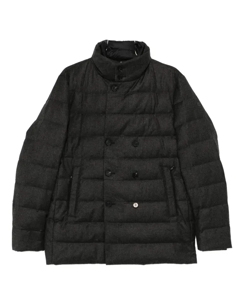 DUNO Gefütterte Jacke mit Knopfleiste - Grau Grau