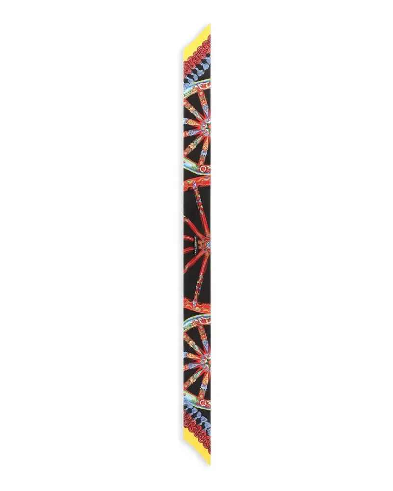 Dolce & Gabbana Schal mit Carretto-Print - Schwarz Schwarz