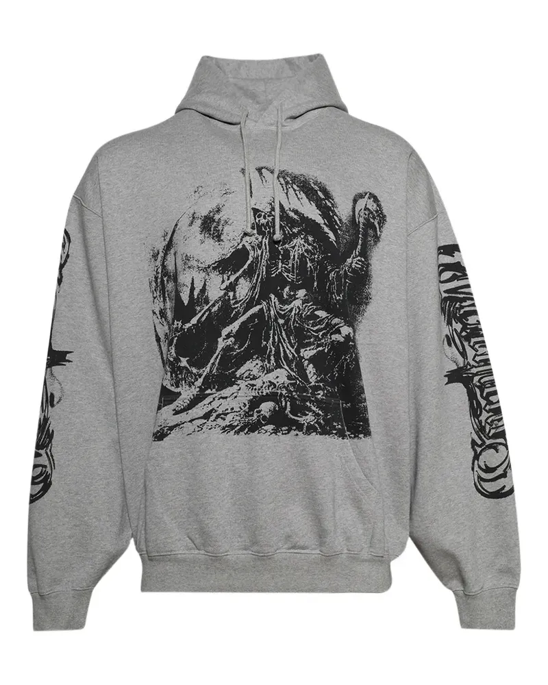 VETEMENTS Hoodie mit grafischem Print - Grau Grau