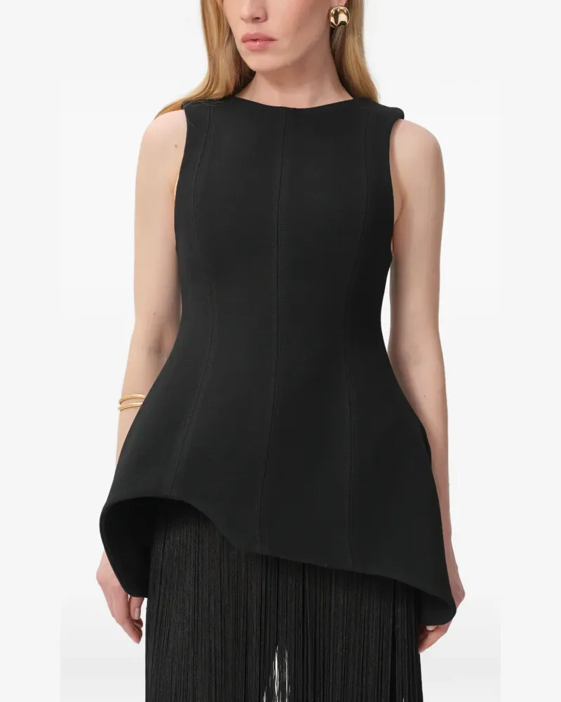 CONCEPTO Lumen asymmetrical blouse - Schwarz Schwarz
