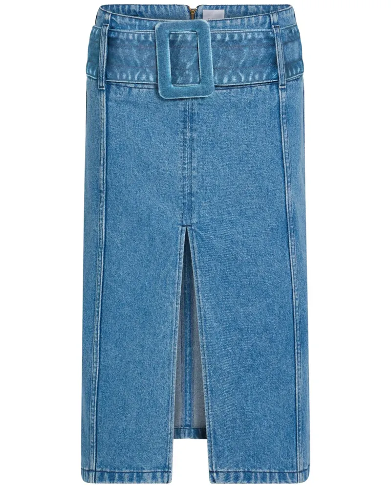 Patou Midirock mit Gürtel - Blau Blau