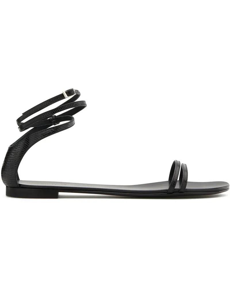 Giuseppe Zanotti Flache 'Catia' Sandalen - Schwarz Schwarz