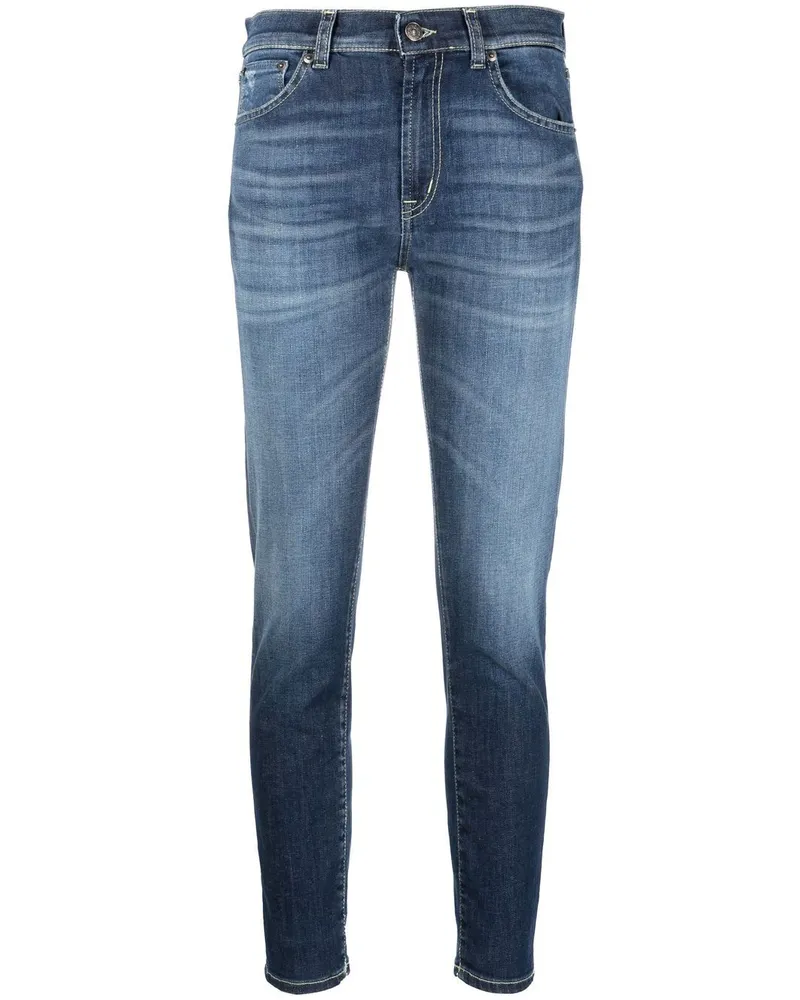 Dondup Skinny-Jeans mit hohem Bund Blau