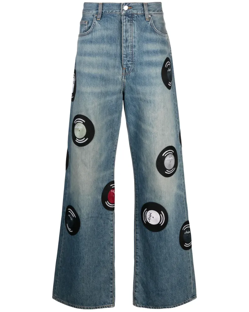 Amiri Record Wide-Leg-Jeans - Blau Blau