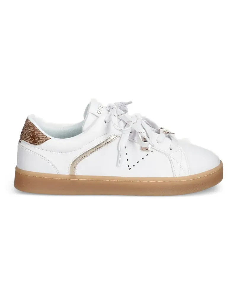 Guess Jarding Sneakers aus Leder mit Logo-Print - Weiß Weiß