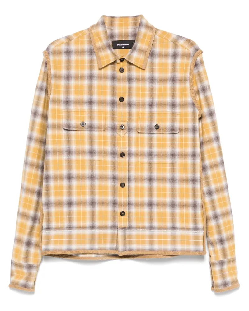 Dsquared2 Hemd mit Karomuster - Gelb Gelb