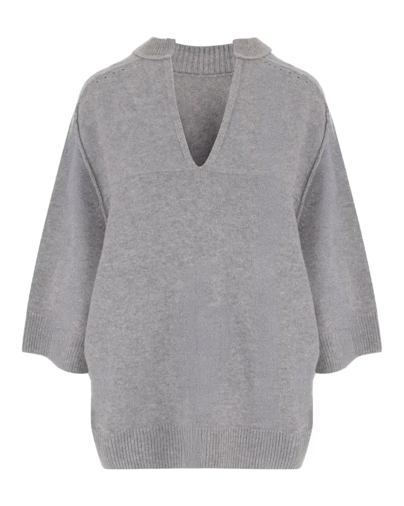 Carven Kaschmirpullover mit V-Ausschnitt - Grau Grau