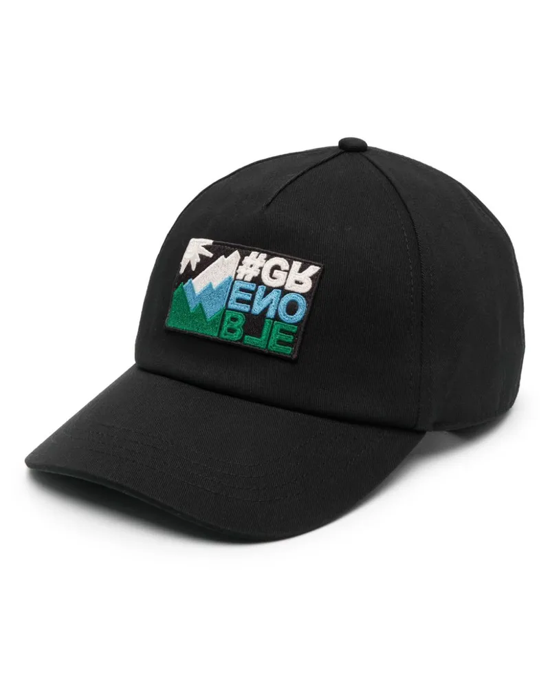 Moncler Baseballkappe mit Logo-Applikation - Schwarz Schwarz