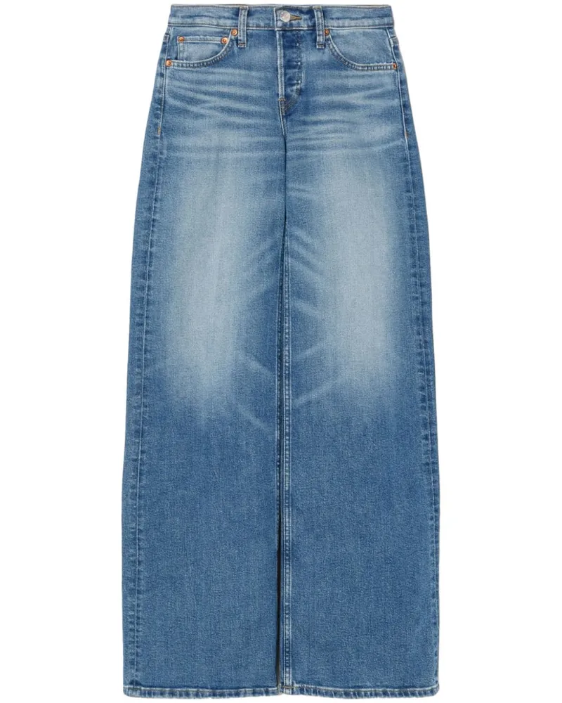 RE/DONE Halbhohe Wide-Leg-Jeans - Blau Blau