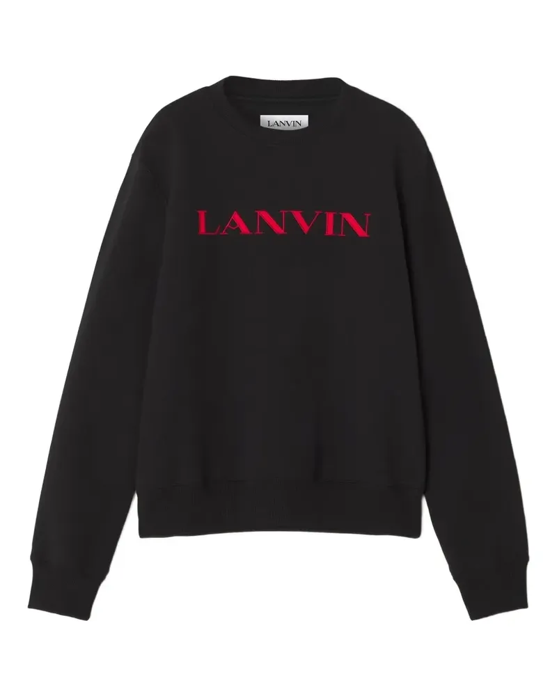 Lanvin Sweatshirt mit Logo-Stickerei - Schwarz Schwarz