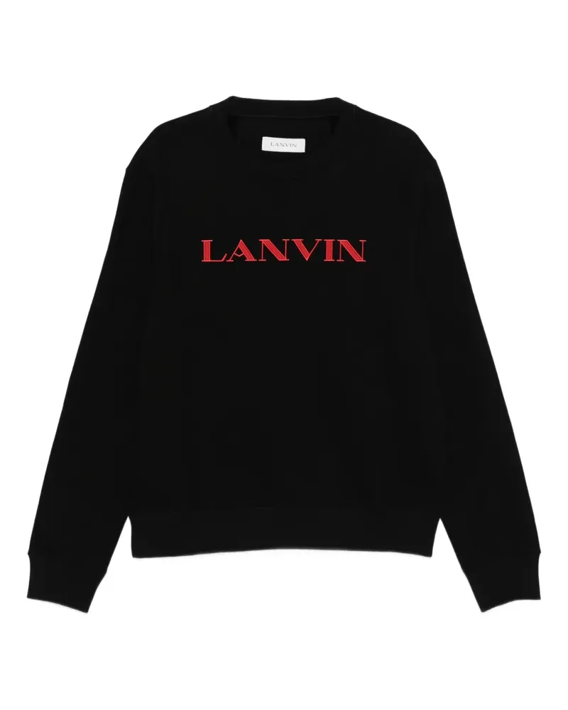 Lanvin Sweatshirt mit Logo-Stickerei - Schwarz Schwarz