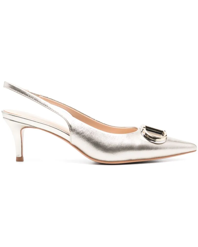 Twin-Set Oval T Slingback-Pumps 60mm - Gold Gold