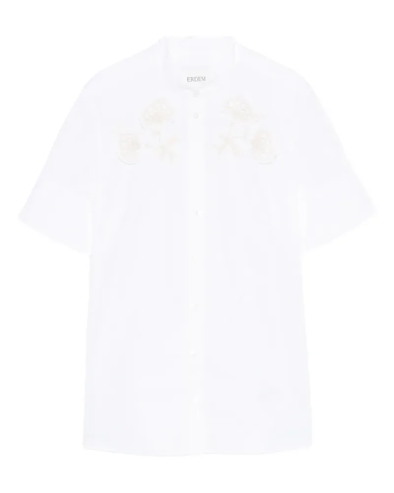 Erdem T-Shirt mit Logo-Applikation - Weiß Weiß